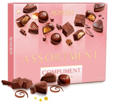 Ящик цукерок Roshen Assortment Compliment 145г х 8 шт