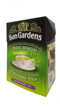 Чай зеленый с саусепом Sun Gardens Soursop рассыпной 100 грамм