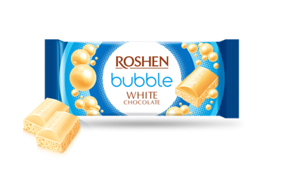 Упаковка шоколаду Roshen пористый белый 80 г х 20 шт