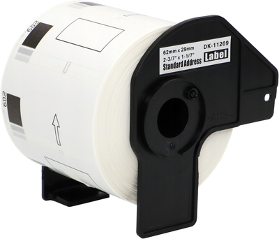 Taśma etykietowa Brother P-Touch 29 mm 6.2 m Black/White (DK11209)