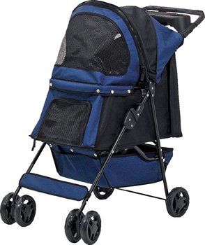 Składany wózek dla kotów i psów Pawise Stroller For Cats And Dogs 68 x 46 x 100 cm Blue (8886467525063)