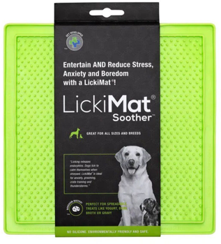 Килимок для ласощів для собак LickiMat Dog lick mat Soother 20 x 20 см Green (9349785000128)
