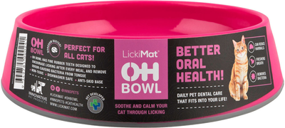 Miska dla kota LickiMat Cat Oral Hygiene Bowl 15 x 4.6 cm 250 ml Pink (9349785000241)