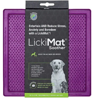 Килимок для ласощів для собак LickiMat Dog lick mat Soother 20 x 20 см Purple (9349785005017)