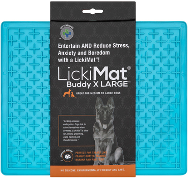 Килимок для ласощів для собак LickiMat Dog Bowl Buddy Xl 30.5 x 25.5 см Light Blue (9349785005253)