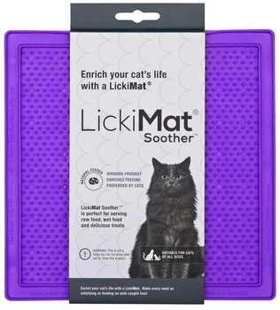 Килимок для ласощів для котів LickiMat Cat Soother 20 x 20 см Purple (9349785006021)
