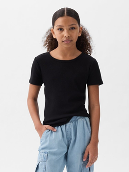 Koszulka młodzieżowa dziewczęca GAP 871129-08 147-159 cm Czarna (1200132809024)