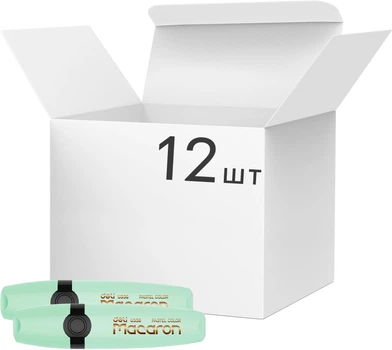 Набор маркеров текстовых Deli EU356GN 1-5 мм Macaron пастель 12 шт Зеленых (6921734940322)