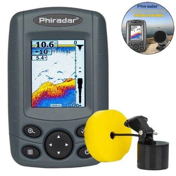 Эхолот для рыбалки Phiradar FF188N. Проводной. 2-х луч. Обзор 20/60°. Локация 70м. Цвет.