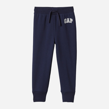 Дитячі спортивні штани-джогери для хлопчика GAP 859780-03 79-84 см Темно-сині (1200132928251)