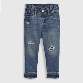 Дитячі джинси-мом для дівчинки GAP 780122-00 99-107 см Сині (1200115503864)