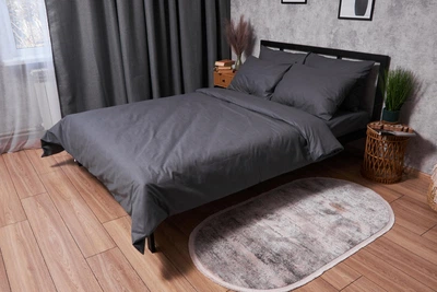 Комплект постельного белья Moon&Star Бязь Gold Люкс «Dark Blue» King Size 220x240 наволочки 2х50х70 (MS-820003186)