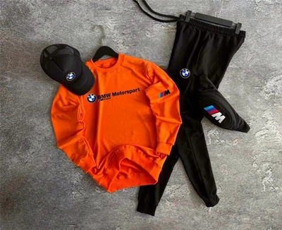 Чоловічий спортивний костюм XXL Помаранчевий з чорним (YGD-86)