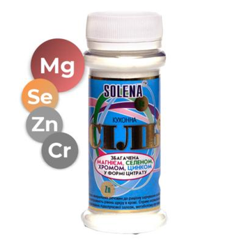 Соль диабетическая c Магнием, Селеном, Хромом, Цинком SOLENA (145 г х 9 шт.)