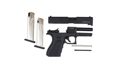 Стартовый пистолет Glock 17, SUR G17 black (ANSAR BRT) с дополнительным магазином, Сигнальный под холостой патрон 9мм, Шумовой