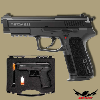 Стартовый пистолет Retay S22, сигнальный пистолет под холостой патрон 9мм, шумовой пистолет