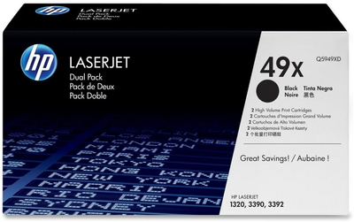 Zestaw tonerow HP 49X Q5949XD laserowy Black 2 x 6000 stron (Q5949XD)