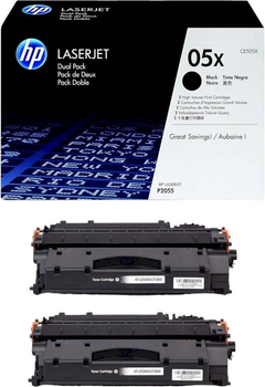 Набір тонерів HP 05X CE505XD Black 2 x 6500 сторінок (CE505XD)