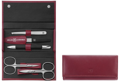 Манікюрний набір Zwilling Classic Inox 5 предметів червоний (4009839426117)