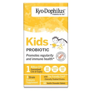 Комплекс для профілактики травлення у дітей Kyolic Kyo-Dophilus Kids Probiotic 60 Chewable Tabs Vanilla