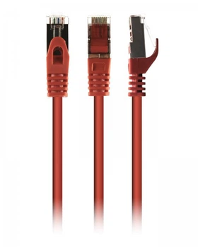 Патч корд Cablexpert PP6A-LSZHCU-R-1M, S/STP, литий, 50u" штекер із фіксатором, 1 м, червоний