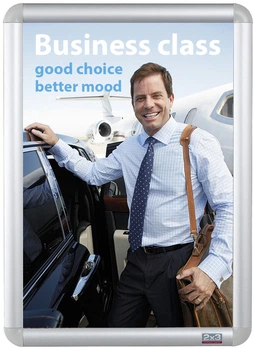 Плакатная рамка алюминиева 25мм, круглые углы, клик-система