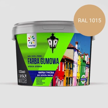 Краска резиновая для крыш, цоколей, фасадов Colorina Бежевая (RAL 1015) 1.2кг
