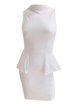 Трикотажное белое мини платье Asos S Stk000591