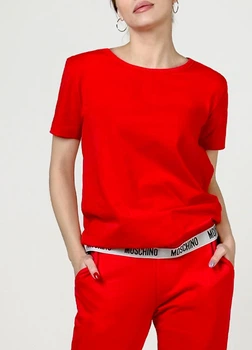 Жіноча червона футболка Moschino Underwear S Msh00025