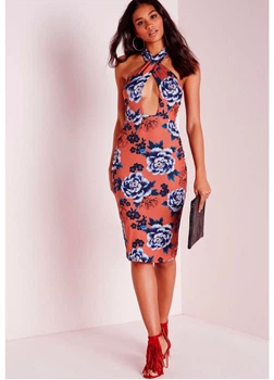 Коричневое миди платье Missguided XXS Stk002041