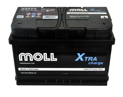 Акумулятор MOLL X-Tra Charge 74Ah 700A R+ (LB3) Германия Аккумулятор для легковых авто 700А