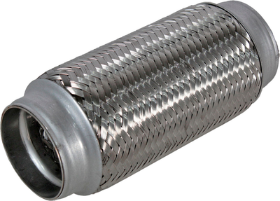 Гофра глушника 64х200мм. 3-х кульова (CarLine) (довгий фланець) CL 64х200