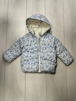 Куртка для девочки синяя цветочный принт Primark 86см (400095022)