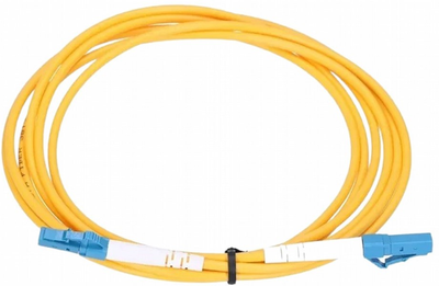 Оптичний патч-корд Extralink LC/UPC - LC/UPC SM Simplex 1 м Yellow (EX.15005)