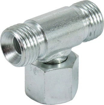 Штуцер тройник S19 с гайкой М16х1,5-М16х1,5-М16х1,5 (ДК) DK-8210.01