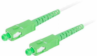 Patchcord optyczny Lanberg SM SC/APC - SC/APC Simplex G657b3 3 mm 35 m White (FO-SASA-SS31-0350-WH)