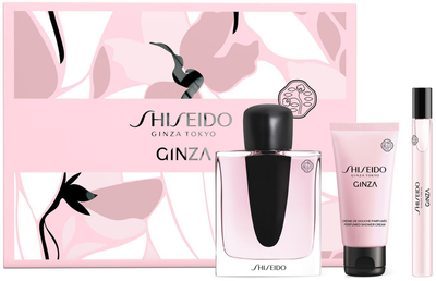 Zestaw damski Shiseido Ginza Woda perfumowana 90 ml + Krem pod prysznic 50 ml + Woda perfumowana 10 ml (3423222094959)