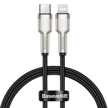 Кабель Baseus Type-C - Lightning PD 20W 1м Cafule Metal Data Black (CATLJK-A01)