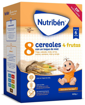 Дитяча каша Nutriben 8 Cereals and Honey 4 Fruits 600 г (8430094056416)