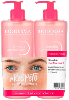 Гель для вмивання обличчя Bioderma Sensibio 2 x 500 мл (3701129804933)
