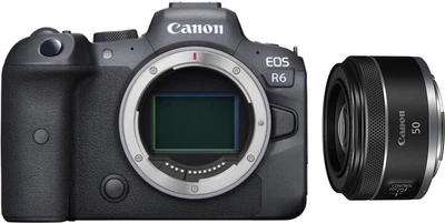 Комплект Фотоаппарат Canon EOS R6 Body Black (4082C044AA) + Объектив Canon RF 50mm f/1.8 STM (4515C005)