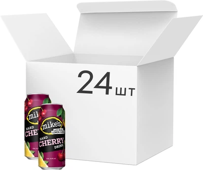 Упаковка пива Cherry Hard Drink Mike's пастеризоване 4.4% 0.5 л х 24 шт (4820034926857)