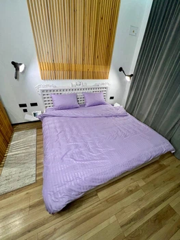 Євро комплект постільної білизни страйп Vital Textile SP-7 200х220см