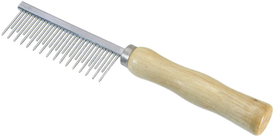 Гребінь з комбінованими зубцями Camon з дерев'яною ручкою 17.5 см (8019808187471)