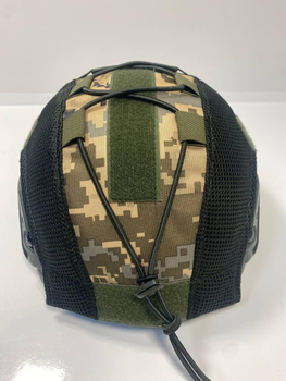 Легкий кавер на каску для військових із додатковими стропами для кріплення