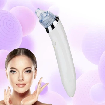 Вакуумный аппарат для чистки пор лица Beauty Skin XN-8O3O с 4 насадками от прыщей и черных точек на лице белый