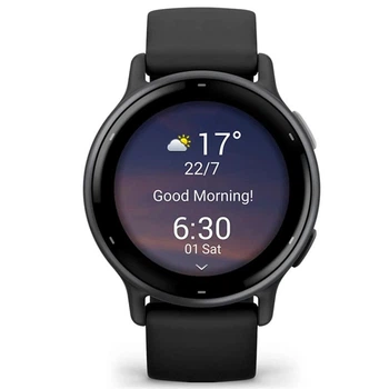 Розумний спортивний годинник з AMOLED дисплеєм, моніторингом здоров'я та функцією Garmin Pay, чорний