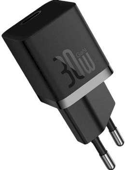 Зарядний пристрій для телефону Baseus 30W USB Type-C Black (CCGN070401)