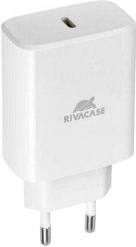 Зарядний пристрій для телефону Rivacase 20W USB Type-C Quick Charge 3.0 White (PS4102WD5WHITE)
