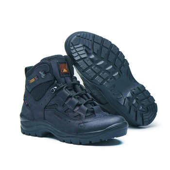 Берцы летние тактические ботинки PAV 501 черные кожаные сетка Fresh Air 40